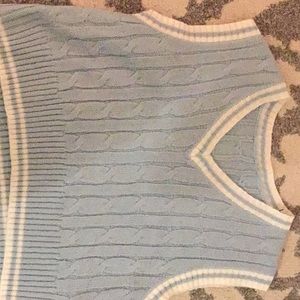 Blue & White sweater vest , very cute not my style brand new.
